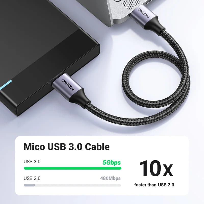 USB 3.0 Micro-B кабел за бързо зареждане и данни