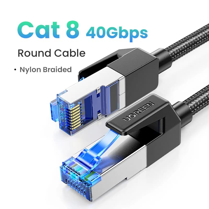 Cat8 Ethernet кабел, плетен LAN кабел 40Gbps
