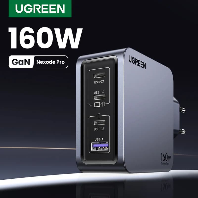 Зарядно за стена 160W GaN USB-C, PD3.1