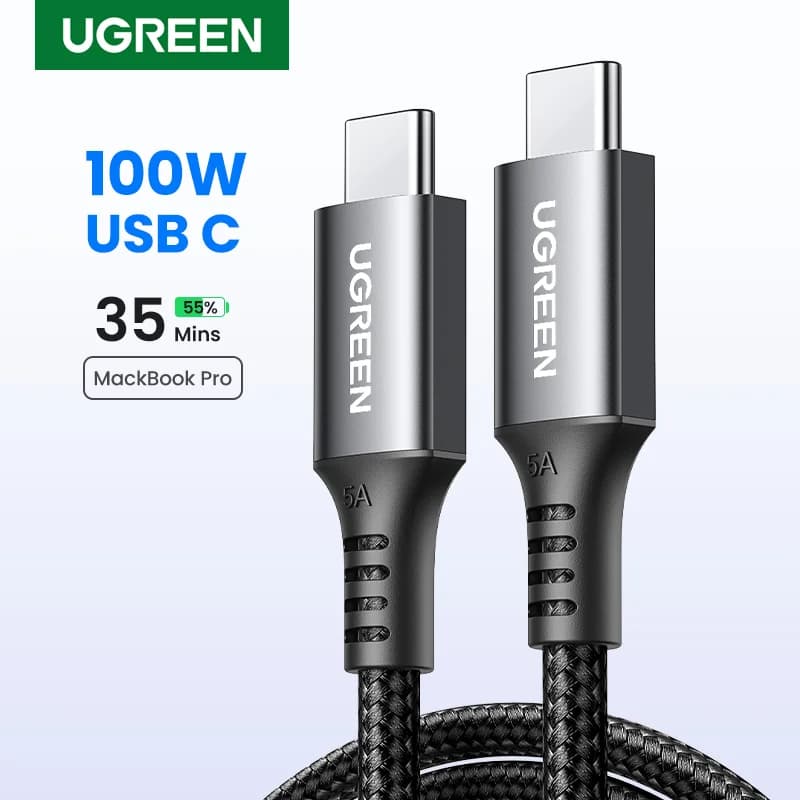 Кабел за бързо зареждане USB-C към USB-C PD, 100W