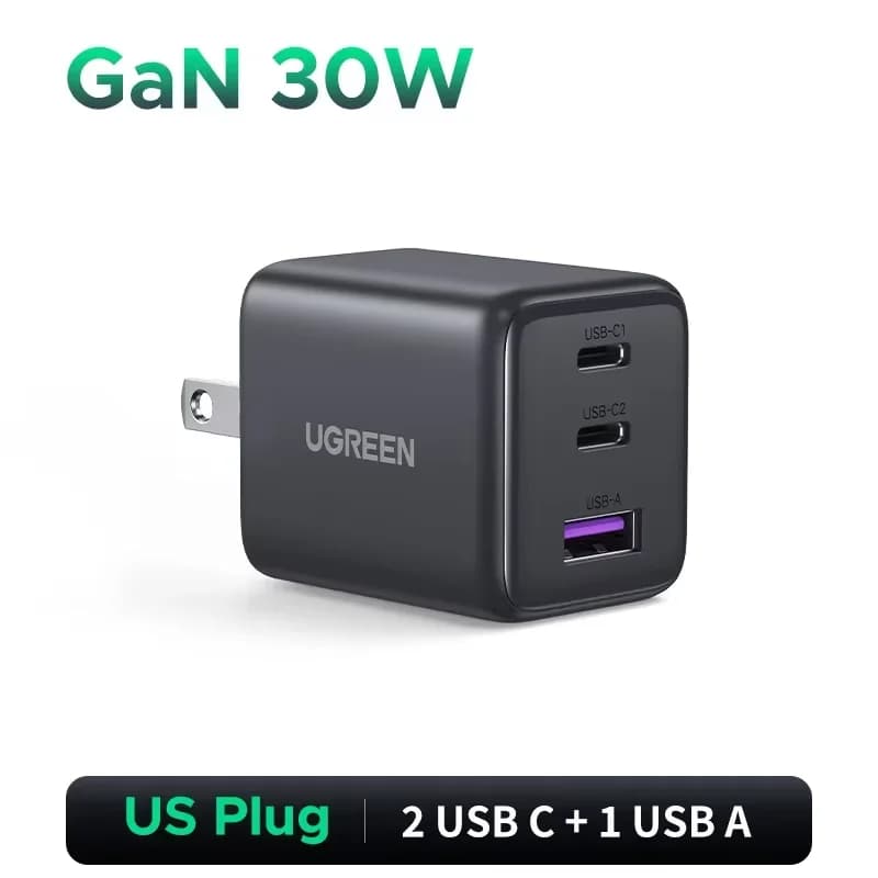 Зарядно устройство 30W GaN USB-C PD, щепсел за САЩ