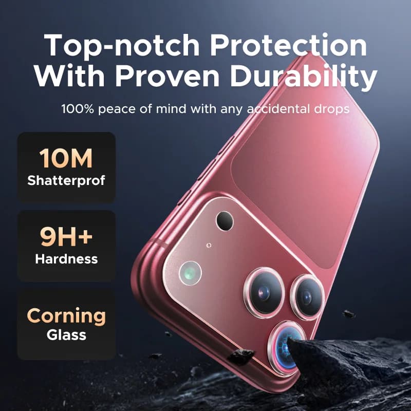 Стъклен протектор за камера с пълно покритие на обектива за iPhone Pro Max