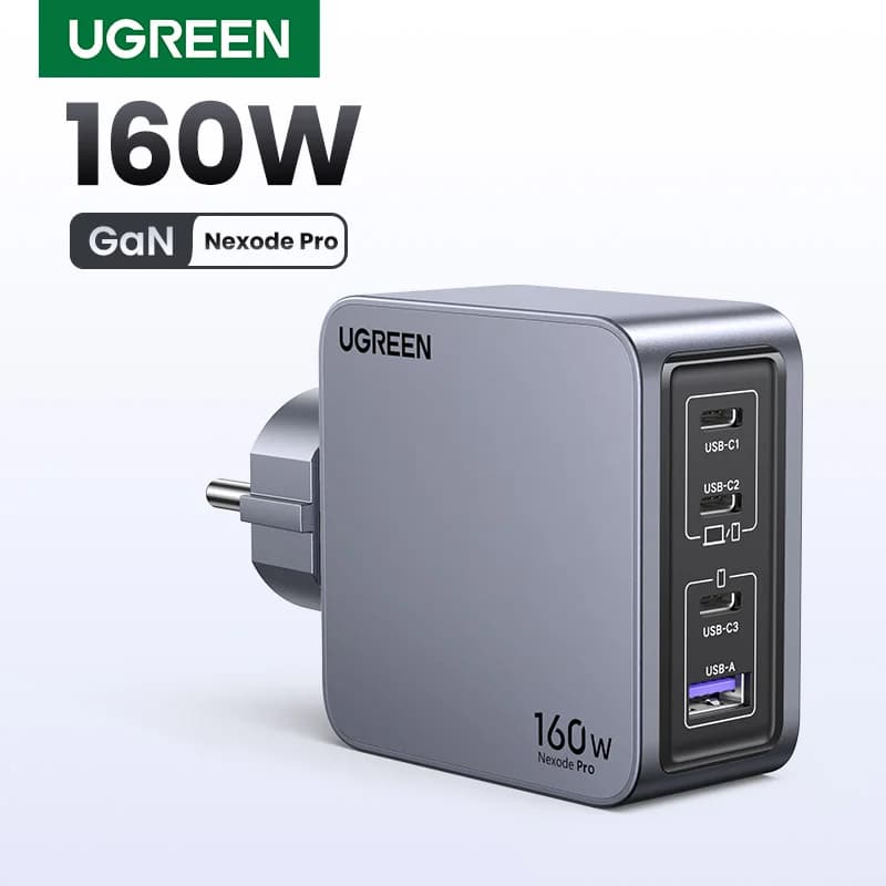 GaN USB-C зарядно 160W с корейски щепсел