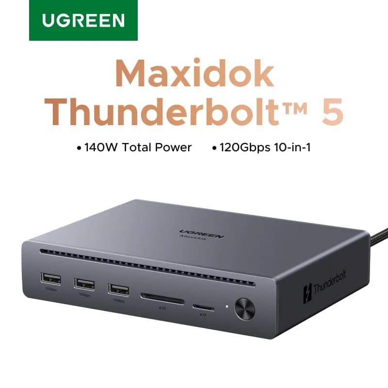 Thunderbolt 5 докинг станция 10-в-1 с 120Gbps