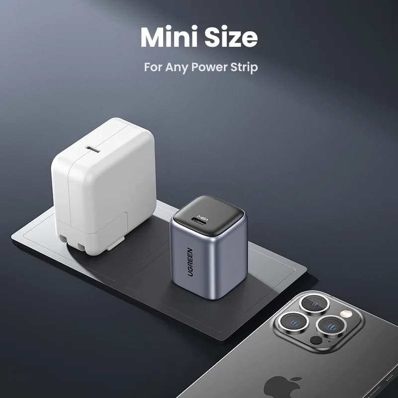 20W GaN USB-C бърз заряден адаптер, щепсел за САЩ