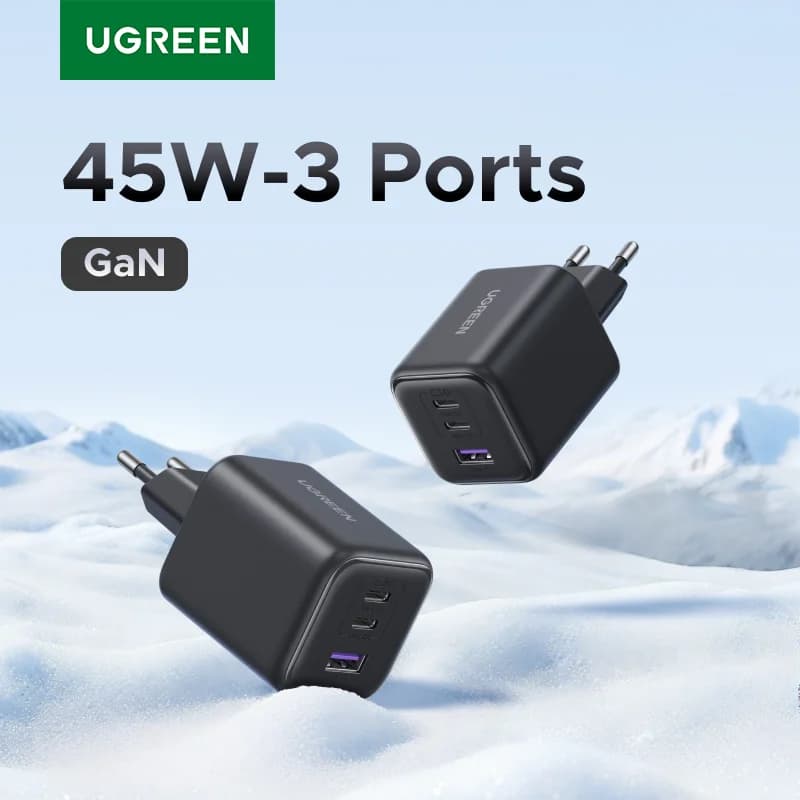 45W GaN USB-C PD зарядно с PPS