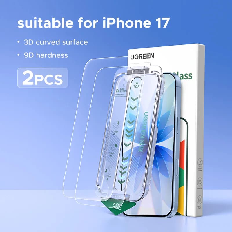 Закалено стъклено предпазно фолио за екран на iPhone, комплект от 2 броя