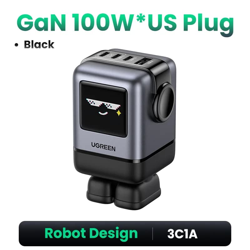 Бърз зарядно устройство GaN USB-C 100W с PPS