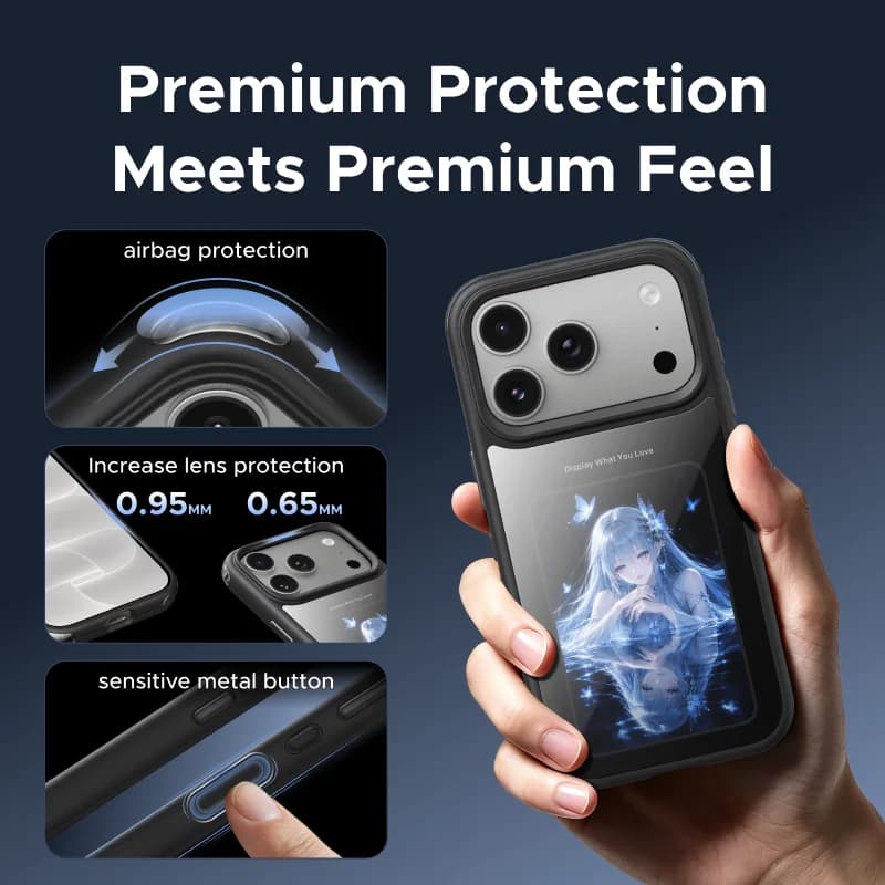 Магнитен калъф с E-Ink екран за iPhone Pro Max