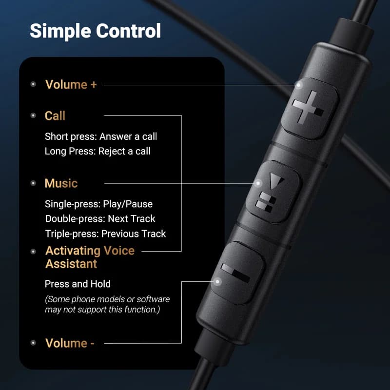 USB-C слушалки с кабел и микрофон (със 3.5mm жак)