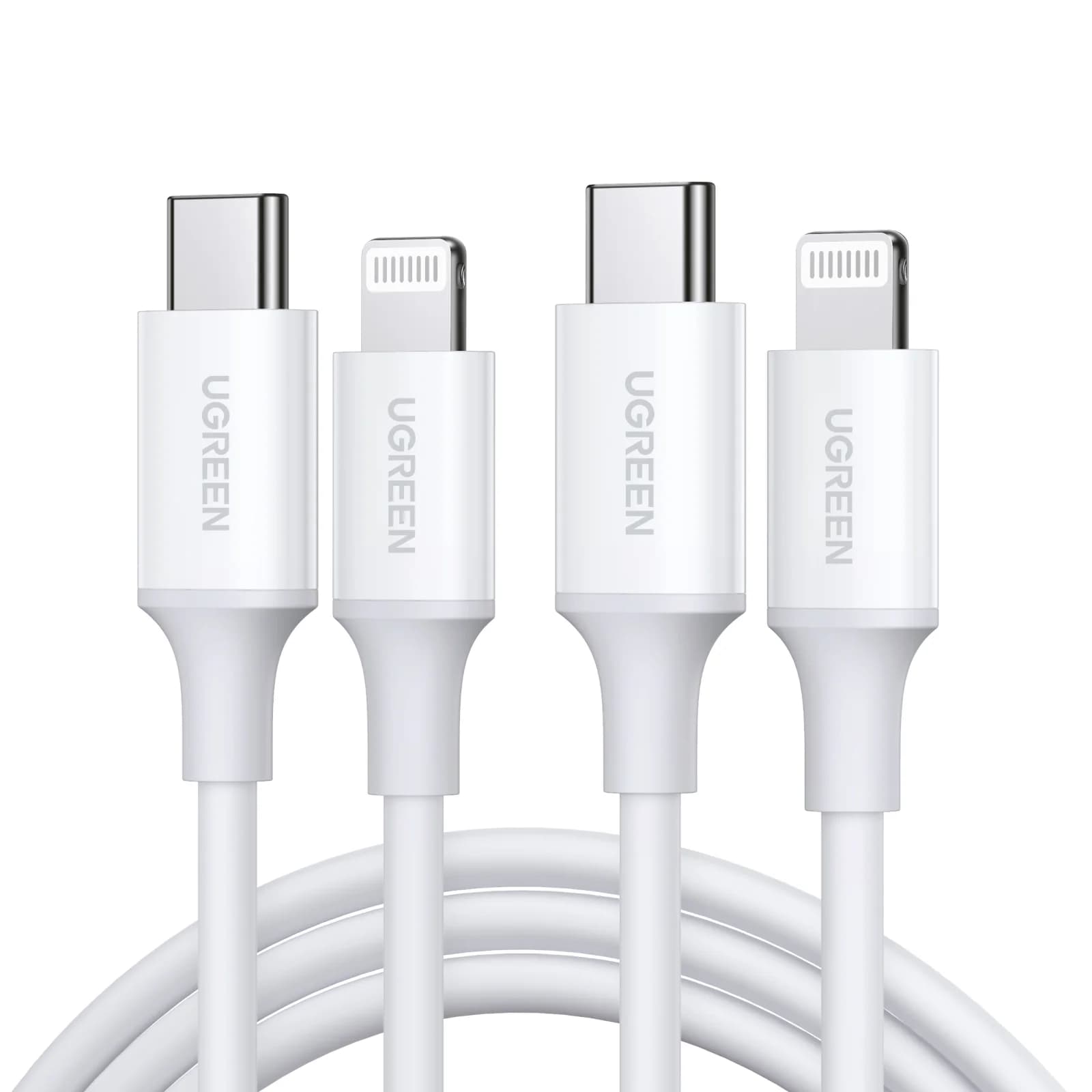 Комплект от 2 броя MFi сертифициран кабел USB-C към Lightning