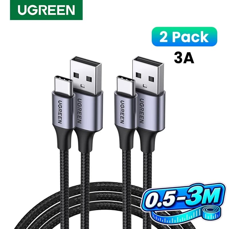 USB-C кабел, комплект от 2 броя, 3A, 0.25-3m